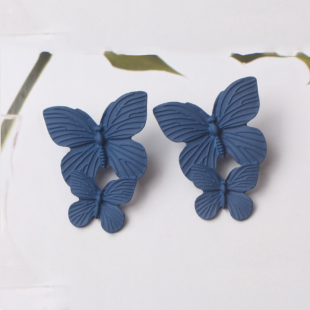 Zara blue color butterfly earrings